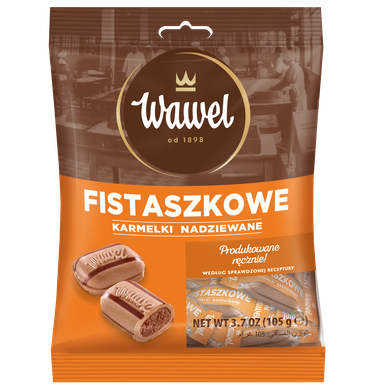 Wawel Caramel Fistaszki with Nut Filling 3.7 oz