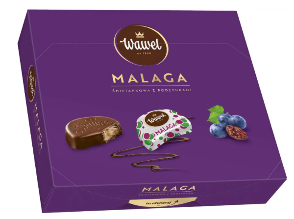 Wawel Malaga Cream And Raisin Filled Chocolates 11.64 oz