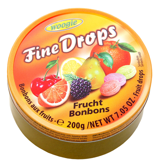 Woogie Fine Drops Fruit Mix Candies 200 g