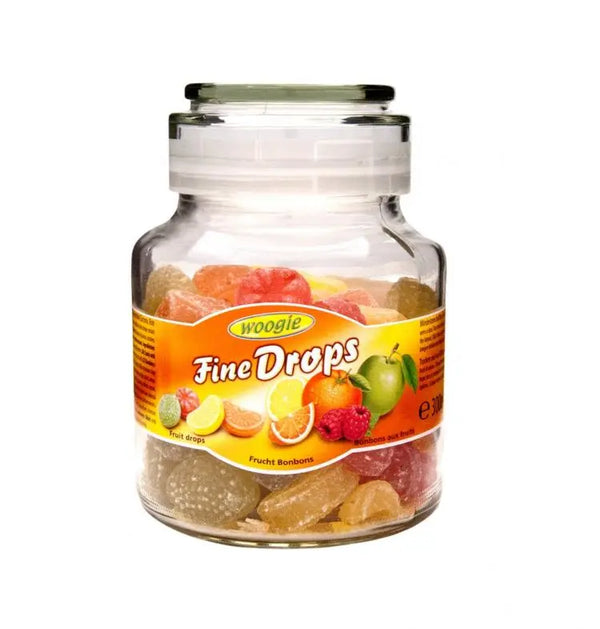 Woogie Fine Drops Fruit Mix Mini Glass Jar 10.5 oz