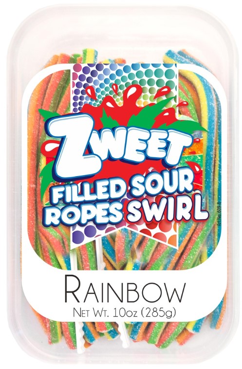 Zweet Sour Ropes Rainbow Swirl 10 oz