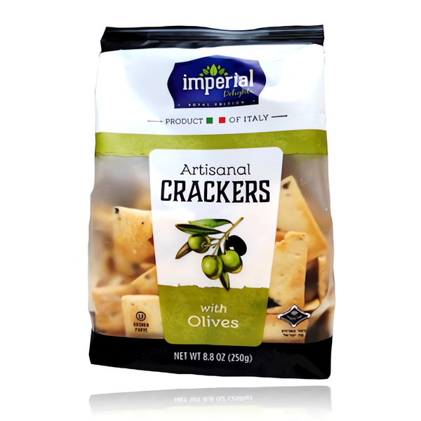 Imperial Delights Artisanal Crackers with Olives 250 g
