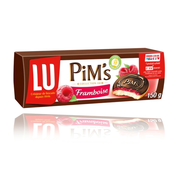 Lu Pim's Raspberry Chocolate Biscuit Cookies 5.29 oz