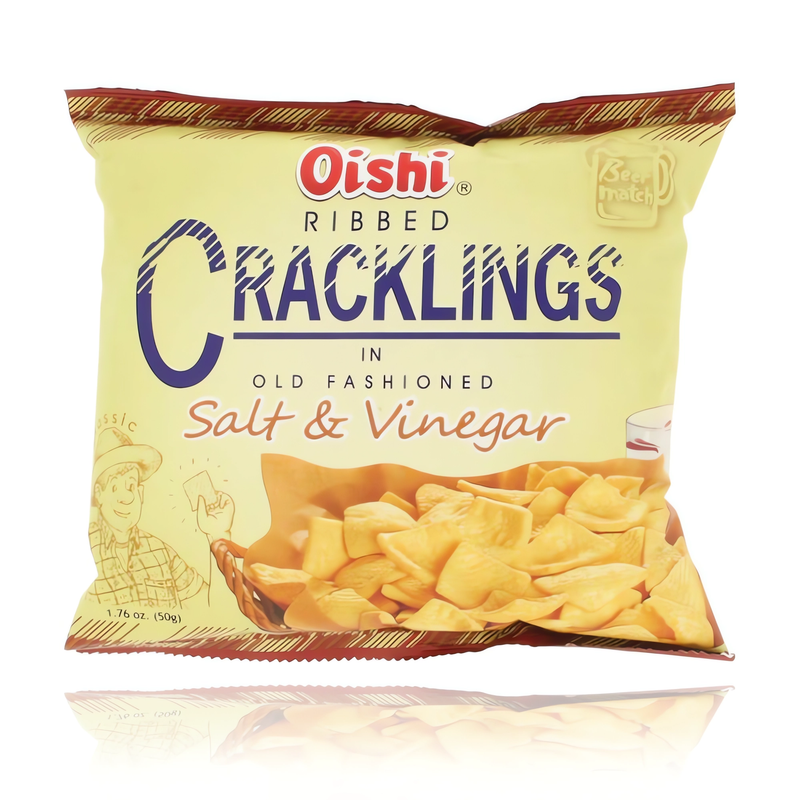 Oishi Ribbed Crackling Salt & Vinegar 50 g