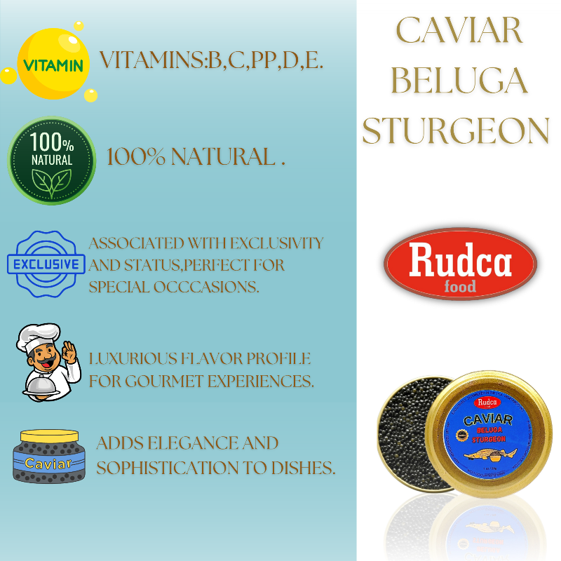 Beluga Sturgeon Caviar 1oz by Rudca food