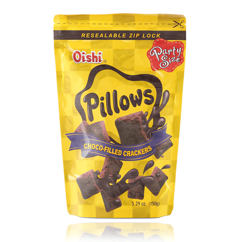 Oishi Pillows Choco-filled Crackers 150 g