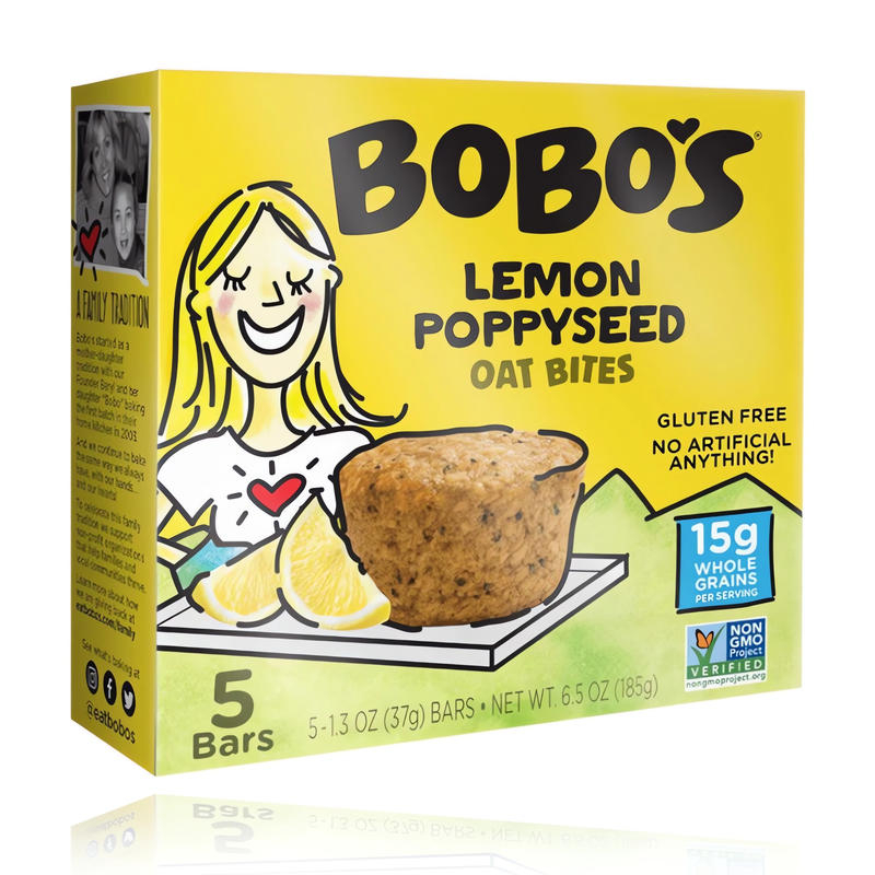 Bobo's Lemon Poppyseed Oat Bites 6.5 oz