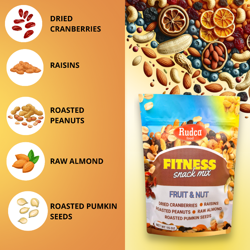 Fitness Snack Mix Fruit & Nut 15oz by Rudca food