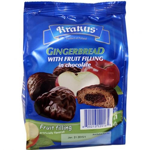 Krakus Gingerbread Apple Filling Covered in Chocolate 160 g