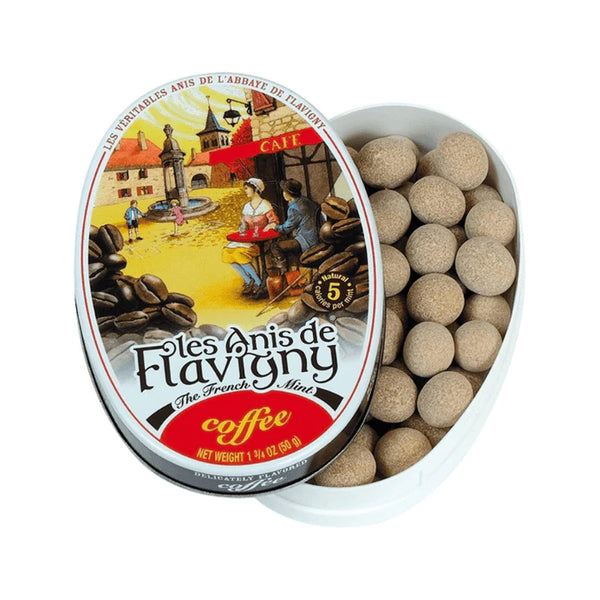 Les Anis de Flavigny Coffee Candy Oval Tin 50 g