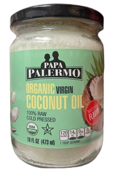 Papa Palermo Organic Virgin Coconut Oil 16 oz