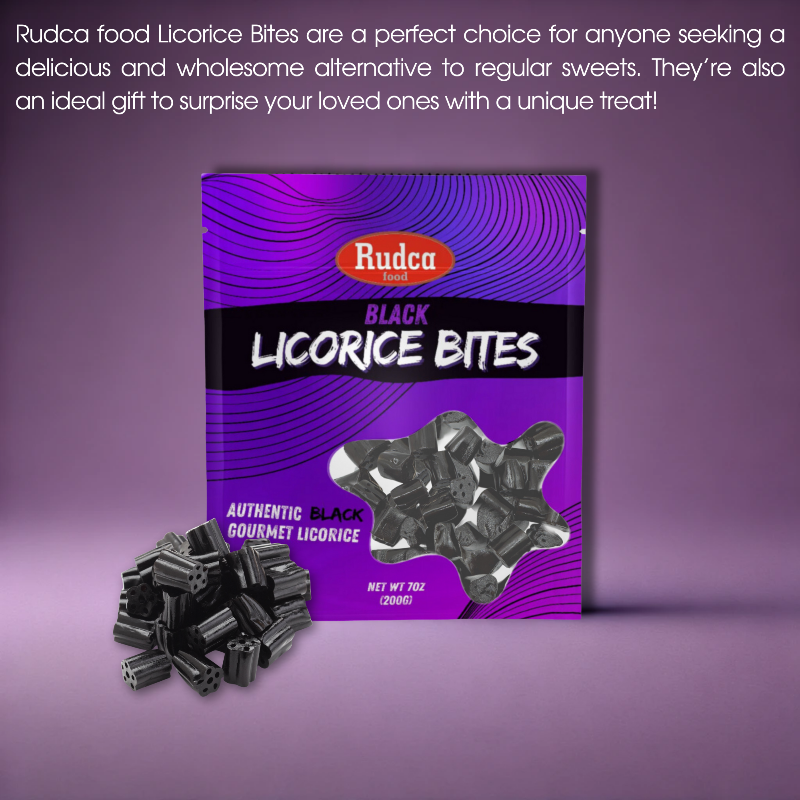 Black Licorice Bites 7oz by Rudca Food