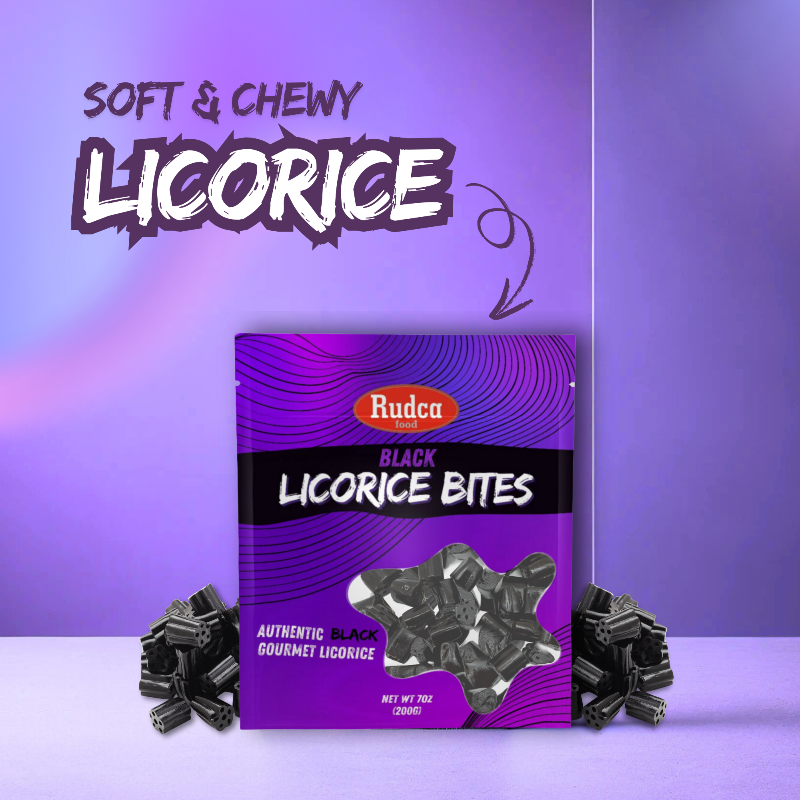 Black Licorice Bites 7oz by Rudca Food