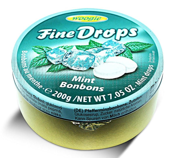 Woogie Fine Drops Mint Candies 200 g