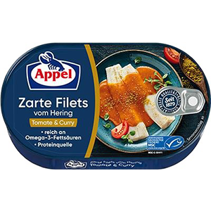 Appel Zarte Filets Tomate & Curry 7oz / 200g