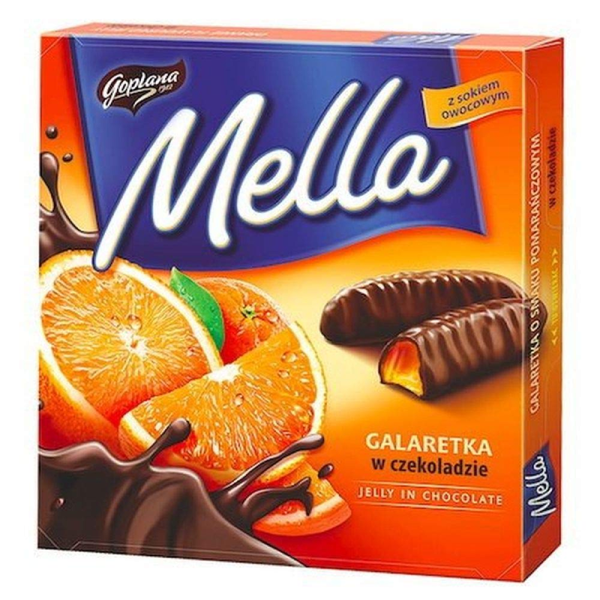 Jutrzenka Mella Cocolate Coated Orange Jelly, 6.7 oz
