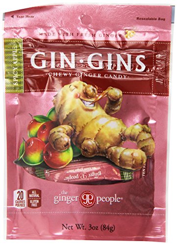 Gin Gins Spicy Apple Chewy Ginger Candy 3 oz