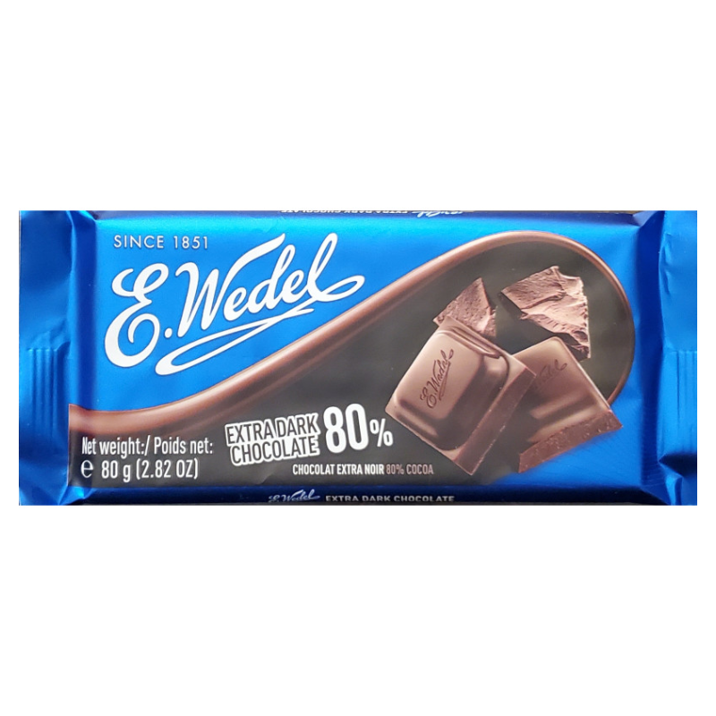 E. Wedel Dunkle Schokolade 80 % Kakao 2,82 oz