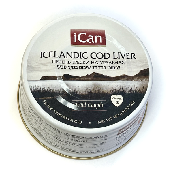 Ican Wild Cod Liver Canned From Iceland 190g