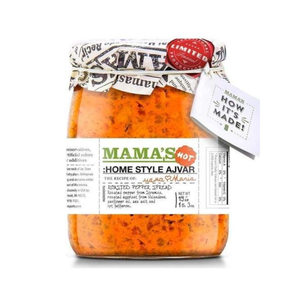 Mama's Homestyle Ajvar Hot Roasted Pepper Spread 19 oz / 550 g
