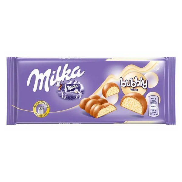Milka sprudelnde weiße Schokolade 95g