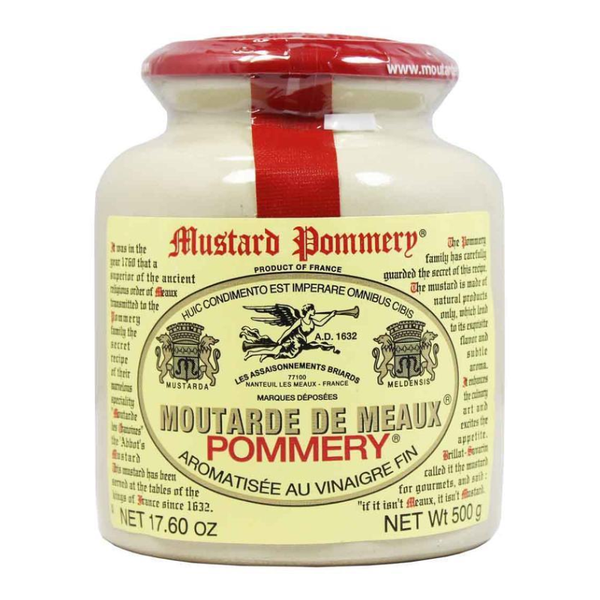 Pommery Meaux Grain Mustard In Stoneware Crock 17.6oz / 500g