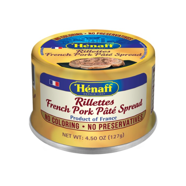 Henaff Rillettes French Pork Pate Spread 127 g