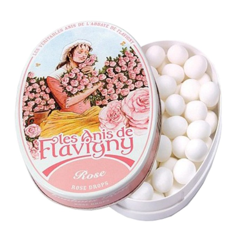 Les Anis de Flavigny Rose Candy Oval Tin 50 g