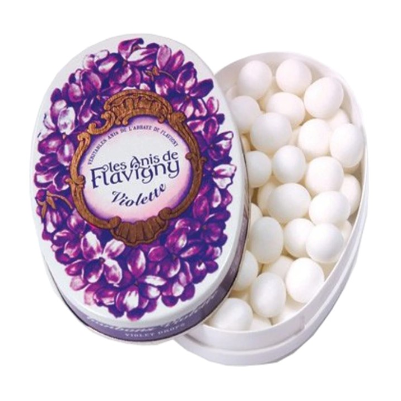 Les Anis de Flavigny Violet Candy Oval Tin 50g